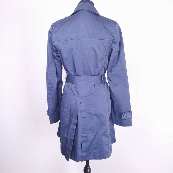 BANANA REPUBLIC classic navy double breasted belted trench coat - Picture 2 of 8